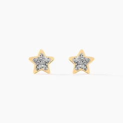 Boucles D'oreilles Puces Chirine Etoile Or Jaune