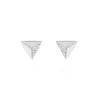 Boucles D'oreilles Puces Cleona Argent Blanc Oxyde De Zirconium