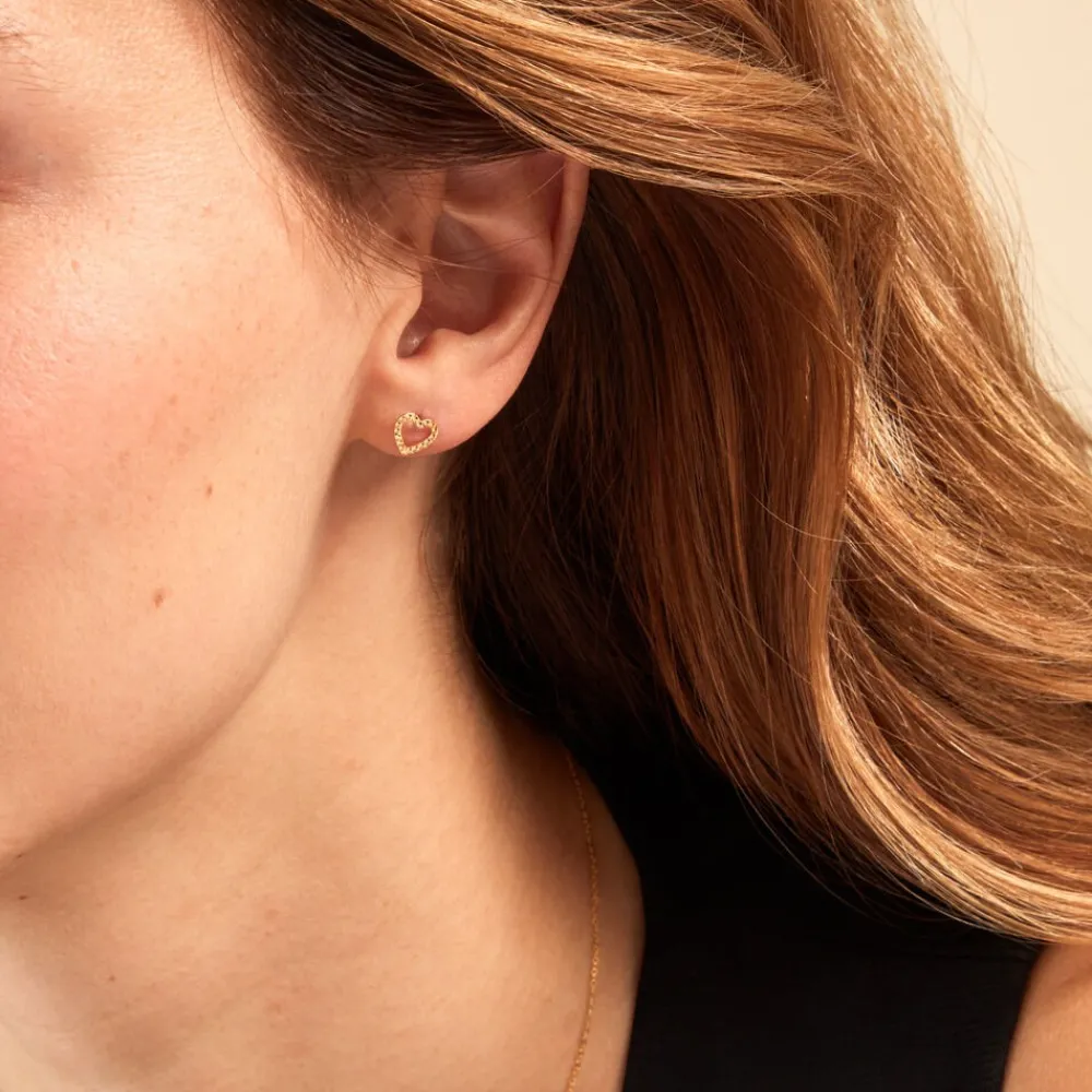 Marc Orian Boucles D'Oreilles Cœur|Boucles D'Oreilles Femme > Boucles D'oreilles Puces Conrado Or Jaune