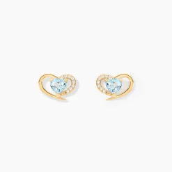 Marc Orian Cadeaux Mariage|Boucles D'Oreilles Cœur > Boucles D'Oreilles Puces Creighton Or Jaune Topaze Oxyde De Zirconium