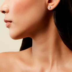 Marc Orian Boucles D'Oreilles Cœur|Boucles D'Oreilles > Boucles D'Oreilles Puces Creighton Or Jaune Améthyste Oxyde De Zirconium