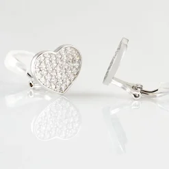 Boucles D'oreilles Puces Darwin Argent Blanc Oxyde