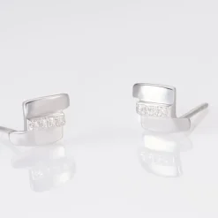 Marc Orian Bijoux Or|Boucles D'Oreilles Mariage > Boucles D'oreilles Puces Dolene Or Blanc Diamant