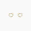Marc Orian Boucles D'Oreilles Cœur|Boucles D'Oreilles Femme > Boucles D'oreilles Puces Dorcas Coeur Ajoure Or Jaune Oxyde De Zirconium