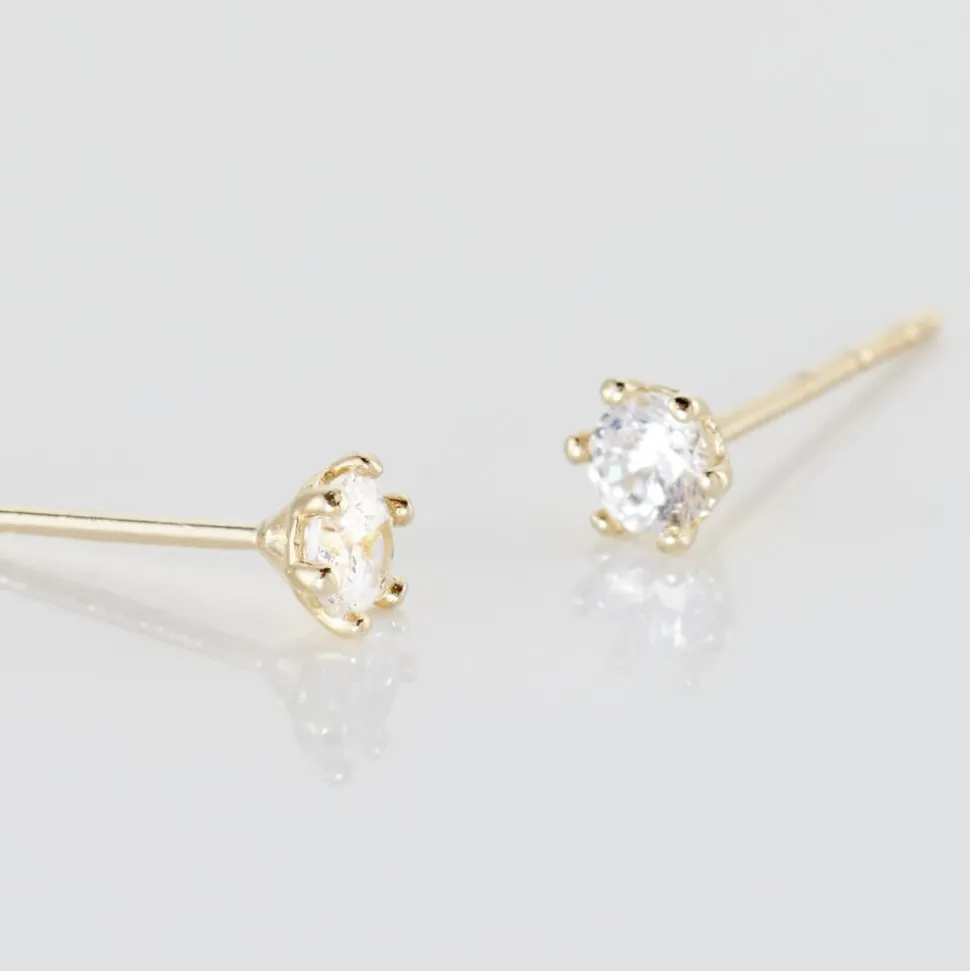 Boucles D'oreilles Puces Eddie Or Jaune Oxyde