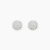 Marc Orian Boucles D'Oreilles Strass|Idées Cadeaux Femme > Boucles D'oreilles Puces Edmee Or Blanc Strass