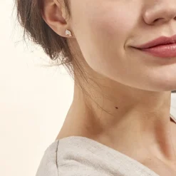 Marc Orian Boucles D'Oreilles Strass|Idées Cadeaux Femme > Boucles D'oreilles Puces Edmee Dauphin Or Jaune Strass