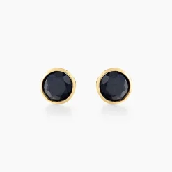 Marc Orian Bijoux Or|Bijoux Saphir > Boucles D'oreilles Puces Edy Serti Clos Or Jaune Saphir