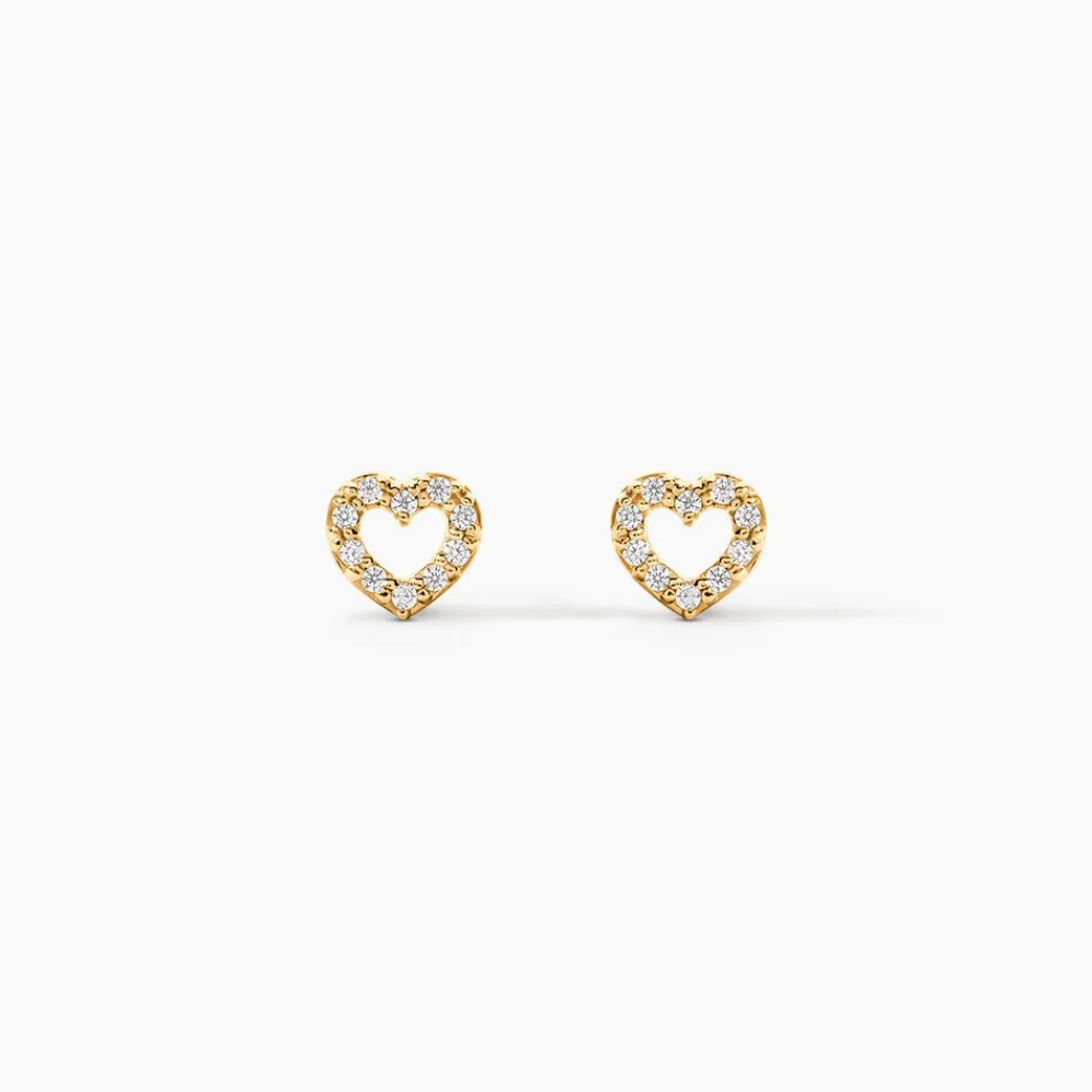 Marc Orian Bijoux Zirconium|Bijoux Homme > Boucles D'oreilles Puces Eily Or Jaune Oxyde De Zirconium