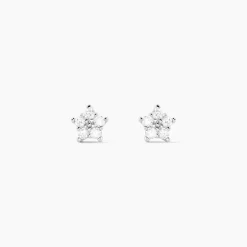 Marc Orian Bijoux Zirconium|Bijoux Homme > Boucles D'oreilles Puces Elais Etoile Or Blanc Oxyde De Zirconium
