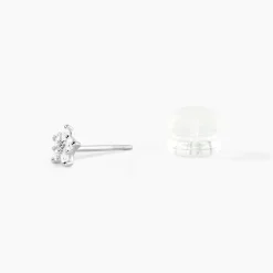 Marc Orian Bijoux Zirconium|Bijoux Homme > Boucles D'oreilles Puces Elais Etoile Or Blanc Oxyde De Zirconium