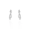 Boucles D'oreilles Puces Emma Or Blanc Diamant