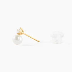 Marc Orian Bijoux Perles|Boucles D'Oreilles Perle > Boucles D'oreilles Puces Eolande Or Jaune Perle De Culture