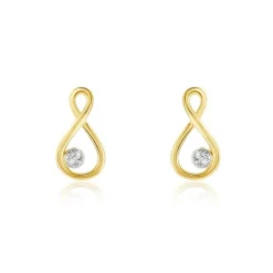 Boucles D'oreilles Puces Eszter Or Jaune Diamant