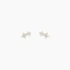 Marc Orian Cadeaux Mariage|Parures De Mariage > Boucles D'oreilles Puces Eugenio Or Jaune Diamant Synthétique