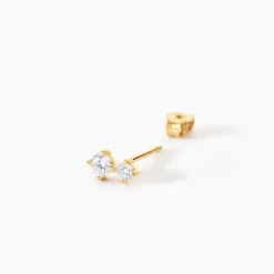 Marc Orian Cadeaux Mariage|Parures De Mariage > Boucles D'oreilles Puces Eugenio Or Jaune Diamant Synthétique