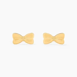 Boucles D'oreilles Puces Evonne Noeud Or Jaune