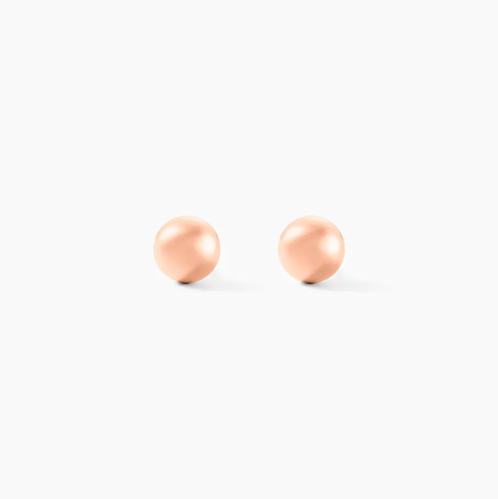 Boucles D'oreilles Puces Fidelia Boule Or Rose