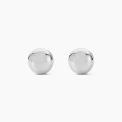 Boucles D'oreilles Puces Fidelia Boule Or Blanc