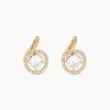 Boucles D'oreilles Puces Florentina Plaqué Or Jaune Oxyde De Zirconium