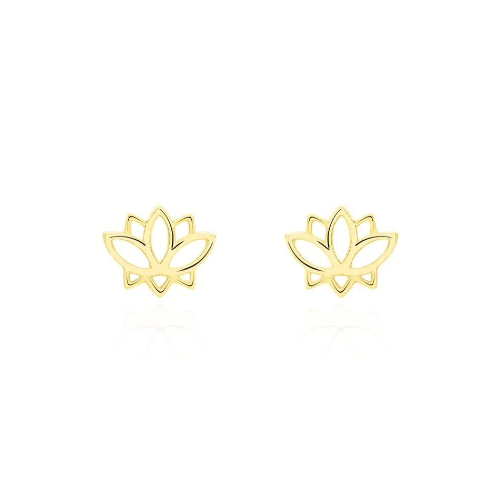 Marc Orian Boucles D'Oreilles Fleur|Boucles D'Oreilles Or > Boucles D'oreilles Puces Franny Fleur De Lotus Or Jaune