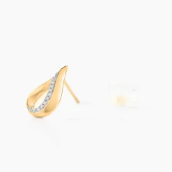 Marc Orian Bijoux Or|Bijoux Diamant > Boucles D'oreilles Puces Goccie Or Jaune Diamant