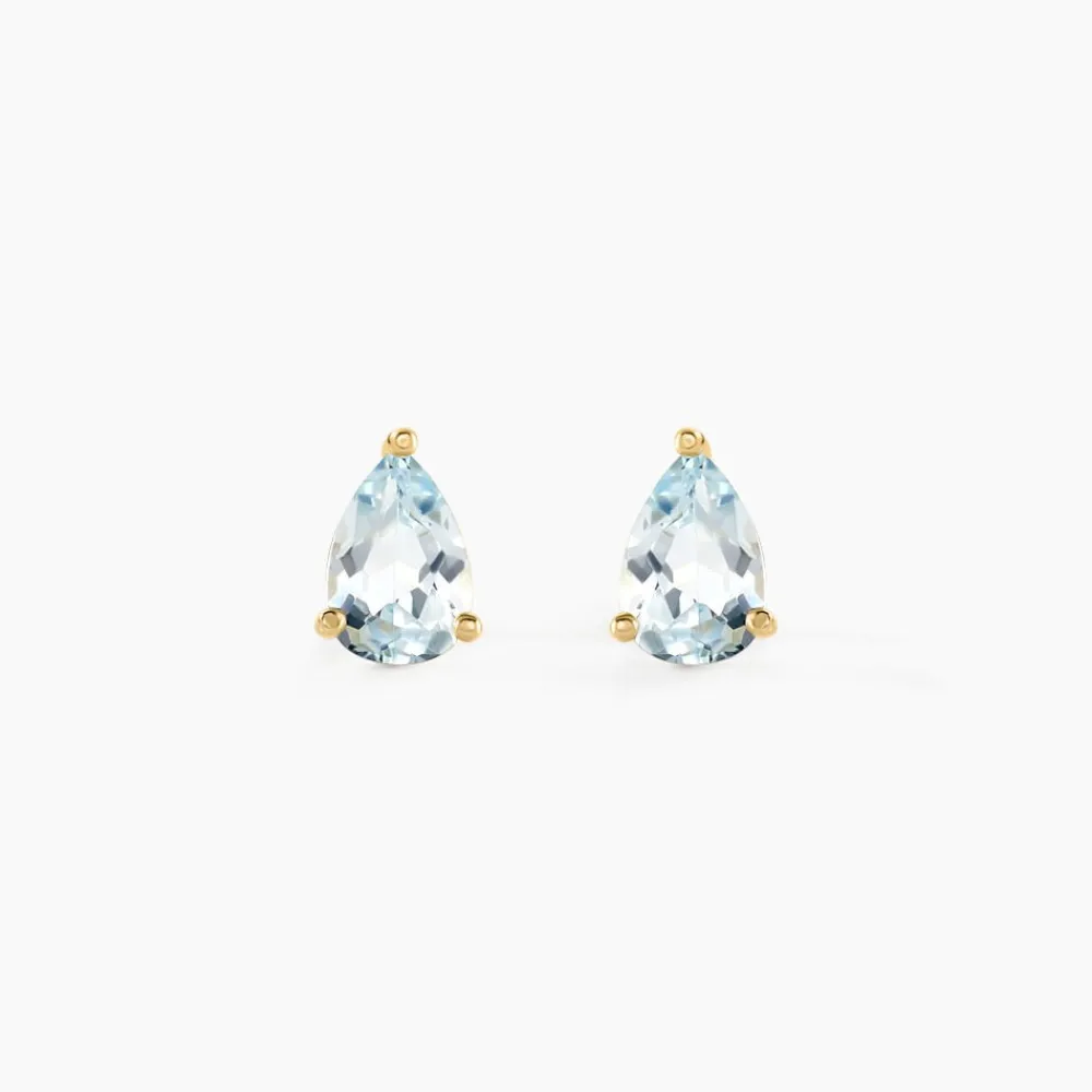 Marc Orian Cadeaux Mariage|Anniversaire De Mariage > Boucles D'oreilles Puces Goutte Or Jaune Topaze or jaune topaze bleu