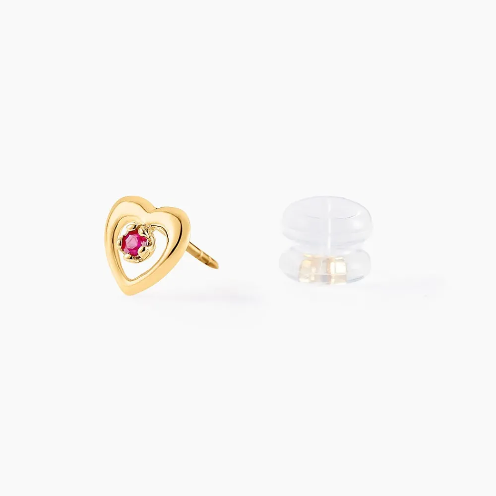 Marc Orian Cadeaux Mariage|Anniversaire De Mariage > Boucles D'oreilles Puces Izild Or Jaune Rubis
