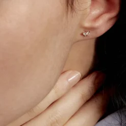 Marc Orian Bijoux Zirconium|Boucles D'Oreilles Fleur > Boucles D'oreilles Puces Jemila Or Jaune Oxyde De Zirconium