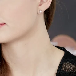 Marc Orian Bijoux Or|Boucles D'Oreilles Mariage > Boucles D'oreilles Puces Kate Or Blanc Diamant