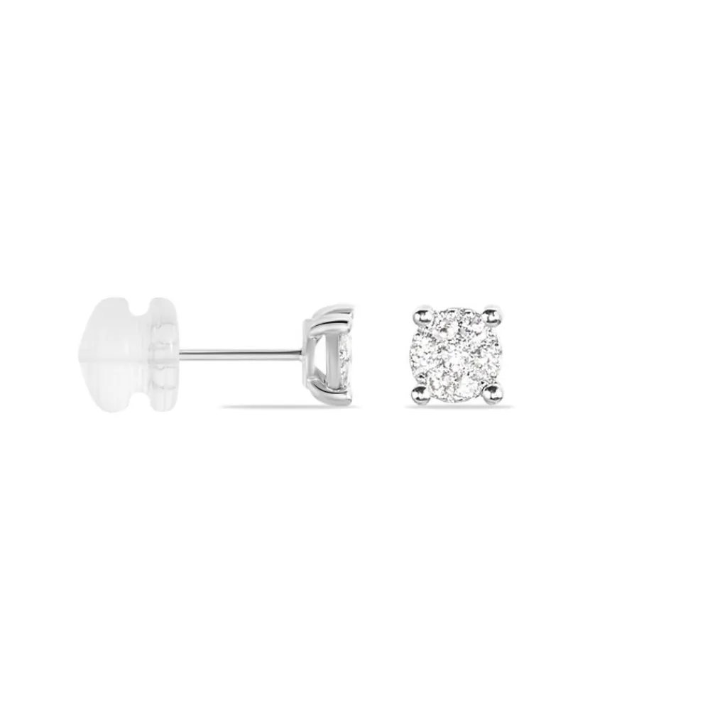 Marc Orian Bijoux Or|Boucles D'Oreilles Mariage > Boucles D'oreilles Puces Kate Or Blanc Diamant