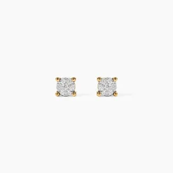 Boucles D'oreilles Puces Kate Or Jaune Diamant