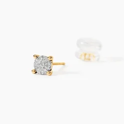 Boucles D'oreilles Puces Kate Or Jaune Diamant