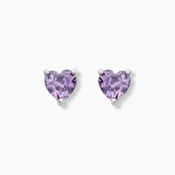 Boucles D'oreilles Puces Kelvyn Argent Blanc Oxyde De Zirconium