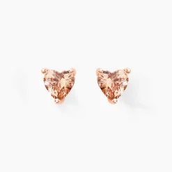 Boucles D'oreilles Puces Kelvyn Argent Rose Oxyde De Zirconium