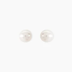 Boucles D'oreilles Puces Kesya Or Jaune Perle De Culture
