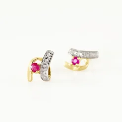 Marc Orian Cadeaux Mariage|Bijoux Femme > Boucles D'oreilles Puces Kirsten Or Jaune Rubis Et Diamant