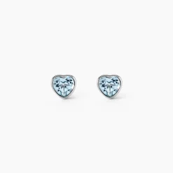 Marc Orian Cadeaux Mariage|Anniversaire De Mariage > Boucles D'oreilles Puces Klodina Or Blanc Topaze