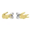 LACOSTE BIJOUX Bijoux Homme|Boucles D'Oreilles Acier Inoxydable > Boucles D'oreilles Puces Lacoste Crocodile Acier Jaune