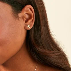 Boucles D'Oreilles Puces Lavonne Or Jaune