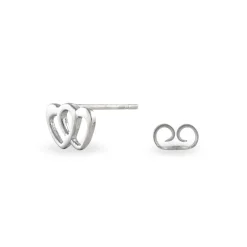 Boucles D'oreilles Puces Lehinaae Argent Blanc