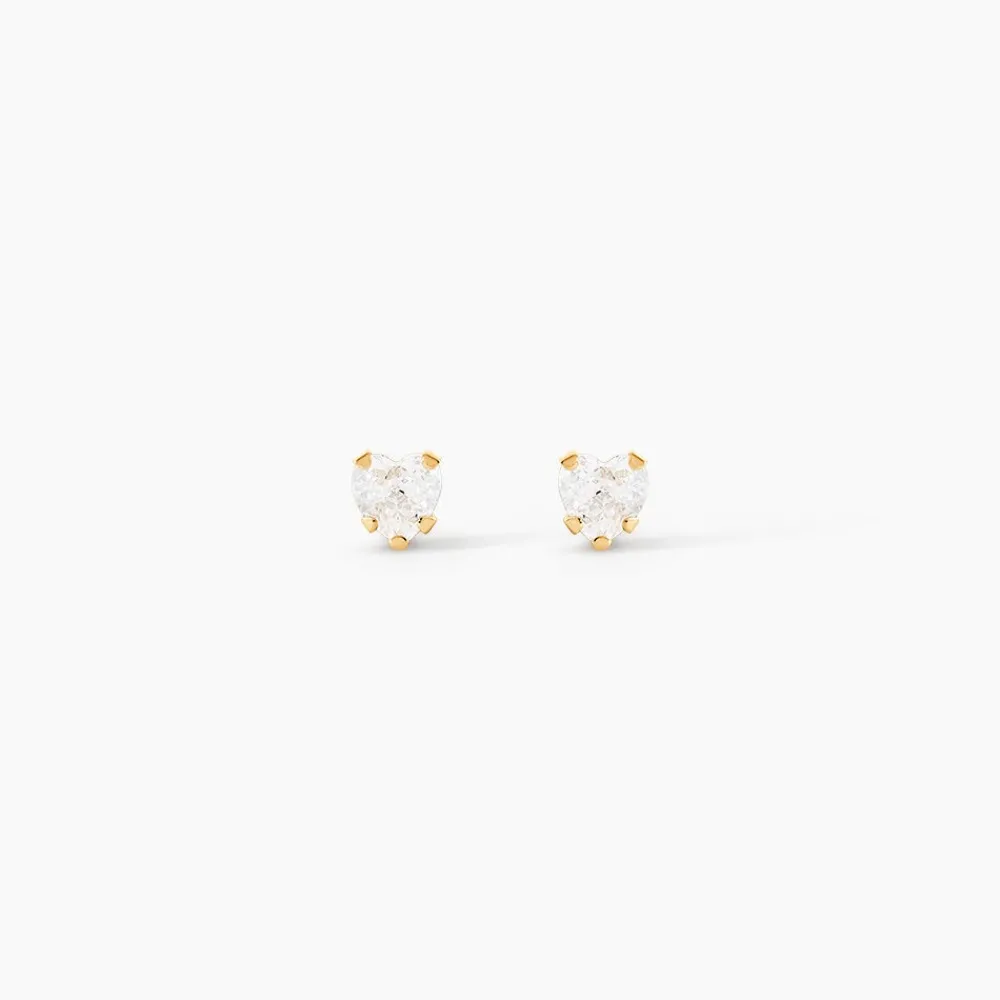 Marc Orian Bijoux Zirconium|Bijoux Homme > Boucles D'oreilles Puces Leidi Or Jaune Oxyde De Zirconium