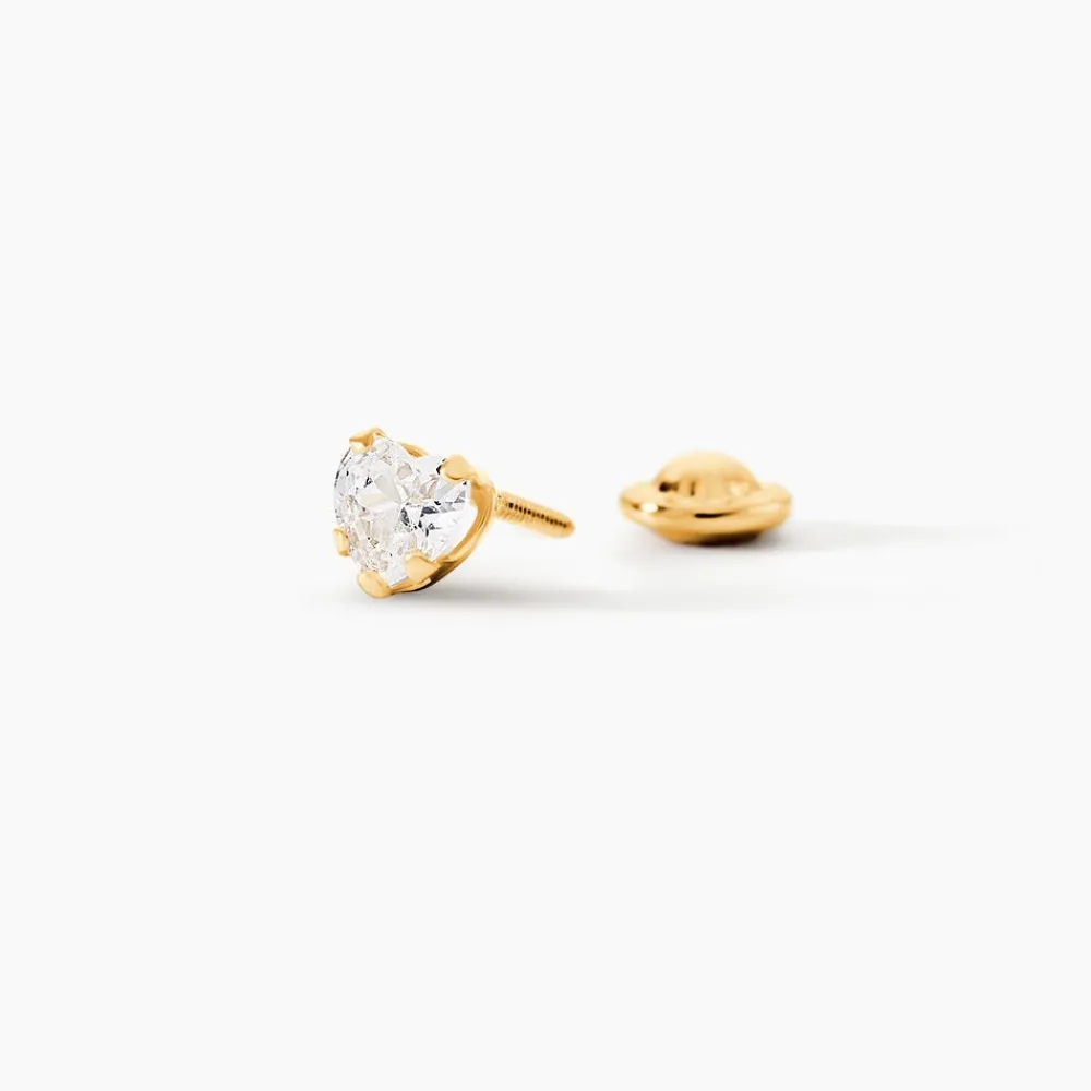 Marc Orian Bijoux Zirconium|Bijoux Homme > Boucles D'oreilles Puces Leidi Or Jaune Oxyde De Zirconium