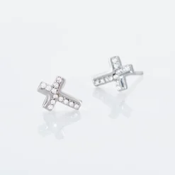 Marc Orian Bijoux Zirconium|Boucles D'Oreilles Argent > Boucles D'oreilles Puces Lola-rose Argent Blanc Oxyde De Zirconium