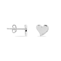 Boucles D'oreilles Puces Louane Or Blanc Diamant