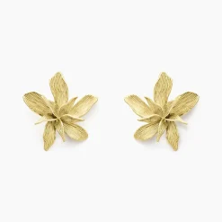 Marc Orian Boucles D'Oreilles Fleur|Boucles D'Oreilles Acier Inoxydable > Boucles D'oreilles Puces Majorelle Acier Jaune