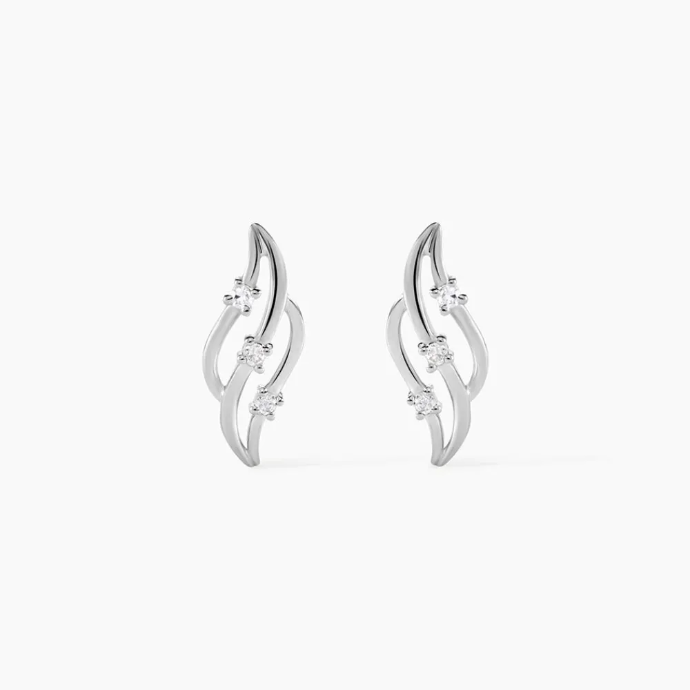 Marc Orian Pendantes|Bijoux Or > Boucles D'oreilles Puces Marnie Or Blanc Diamant