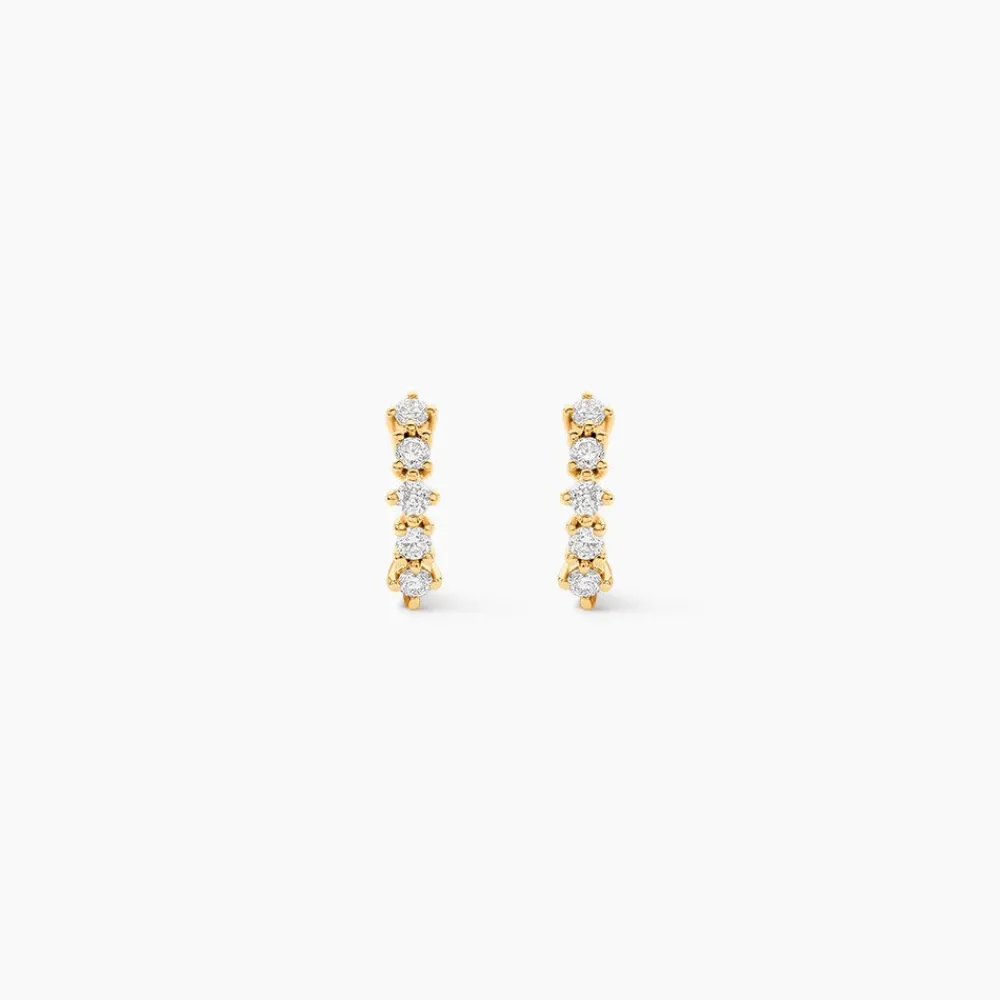 Marc Orian Cadeaux Mariage|Parures De Mariage > Boucles D'oreilles Puces Matleena Or Jaune Diamant Synthétique