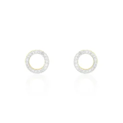 Boucles D'oreilles Puces Maude Or Jaune Diamant