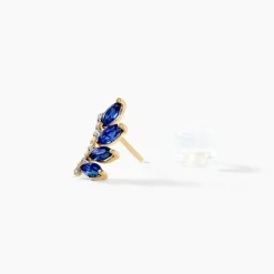 Marc Orian Cadeaux Mariage|Anniversaire De Mariage > Boucles D'oreilles Puces Navette Diamant or jaune saphir